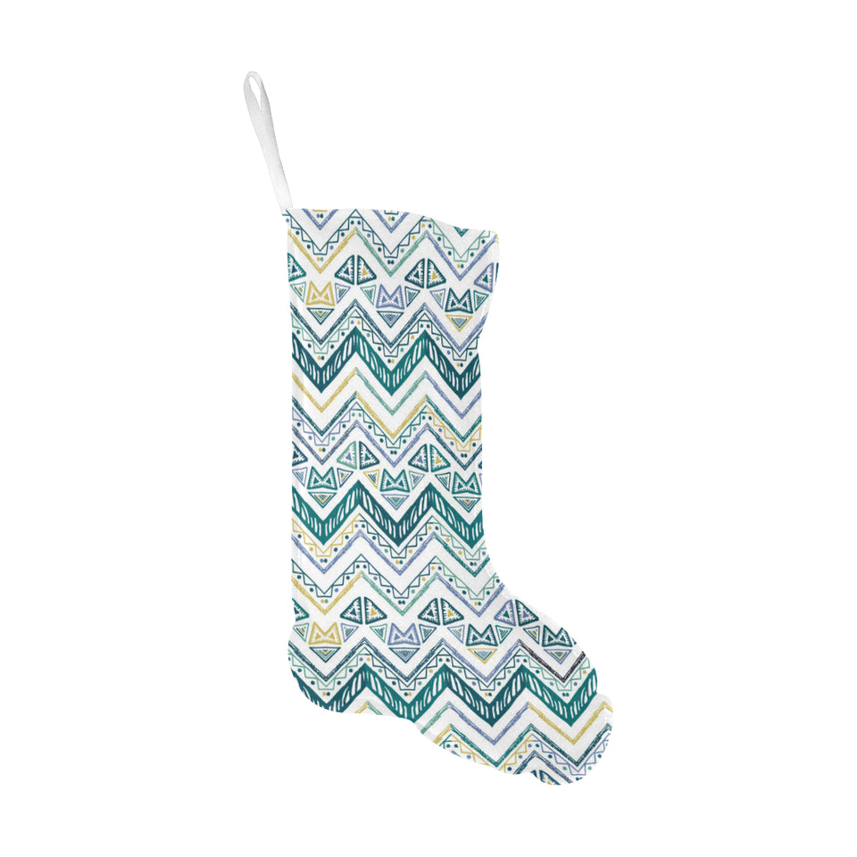 zigzag chevron paint design pattern Christmas Stocking