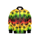 Canabis Marijuana Weed Pattern Print Design 03 Kids' Boys' Girls' Bomber Jacket