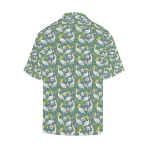 Pelican Pattern Print Design 04 Men's All Over Print Hawaiian Shirt (Model T58)