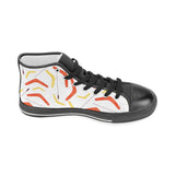 Waterclor boomerang Australian aboriginal ornament Men's High Top Canvas Shoes Black