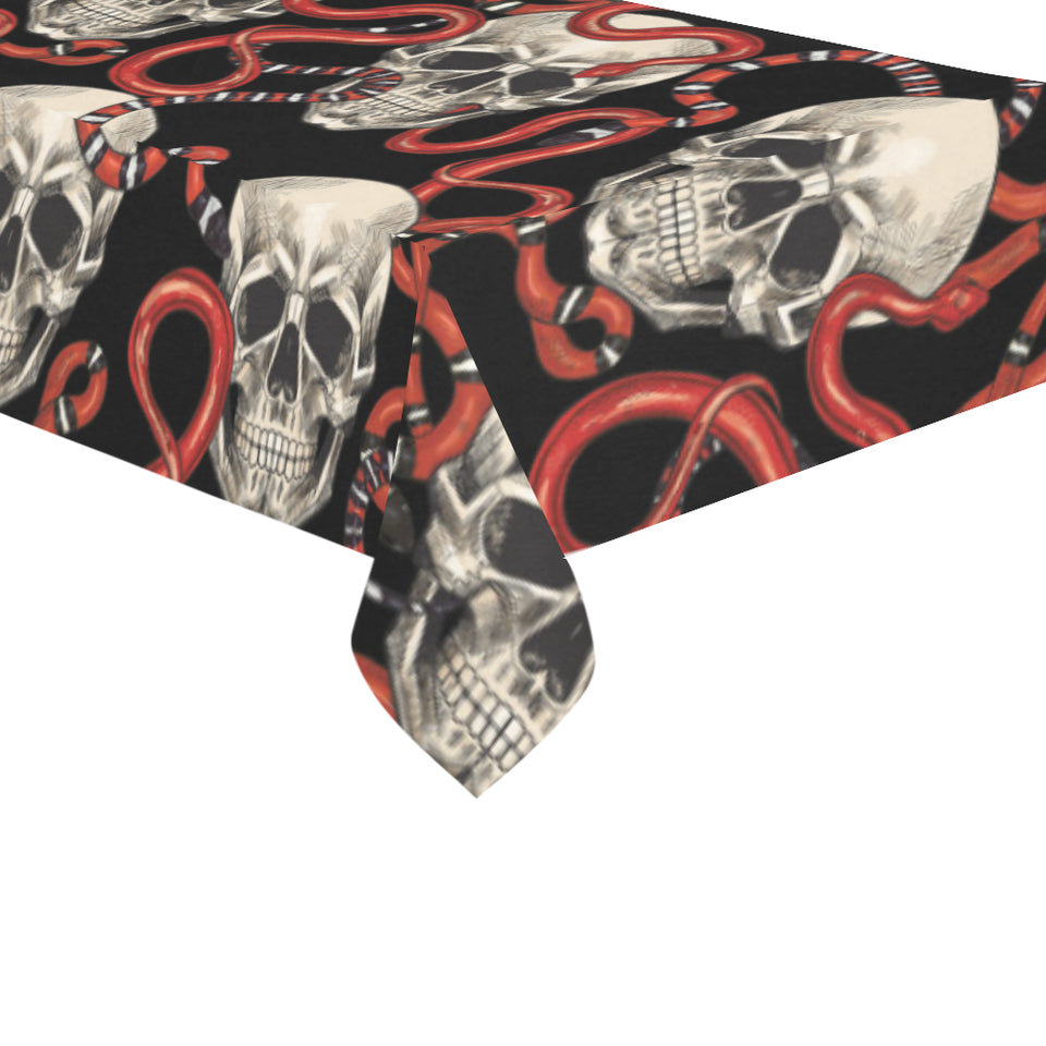 Red snake skull pattern Tablecloth