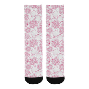 Sketch guava pattern Crew Socks