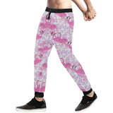 Pink flamingo flower pattern Unisex Casual Sweatpants