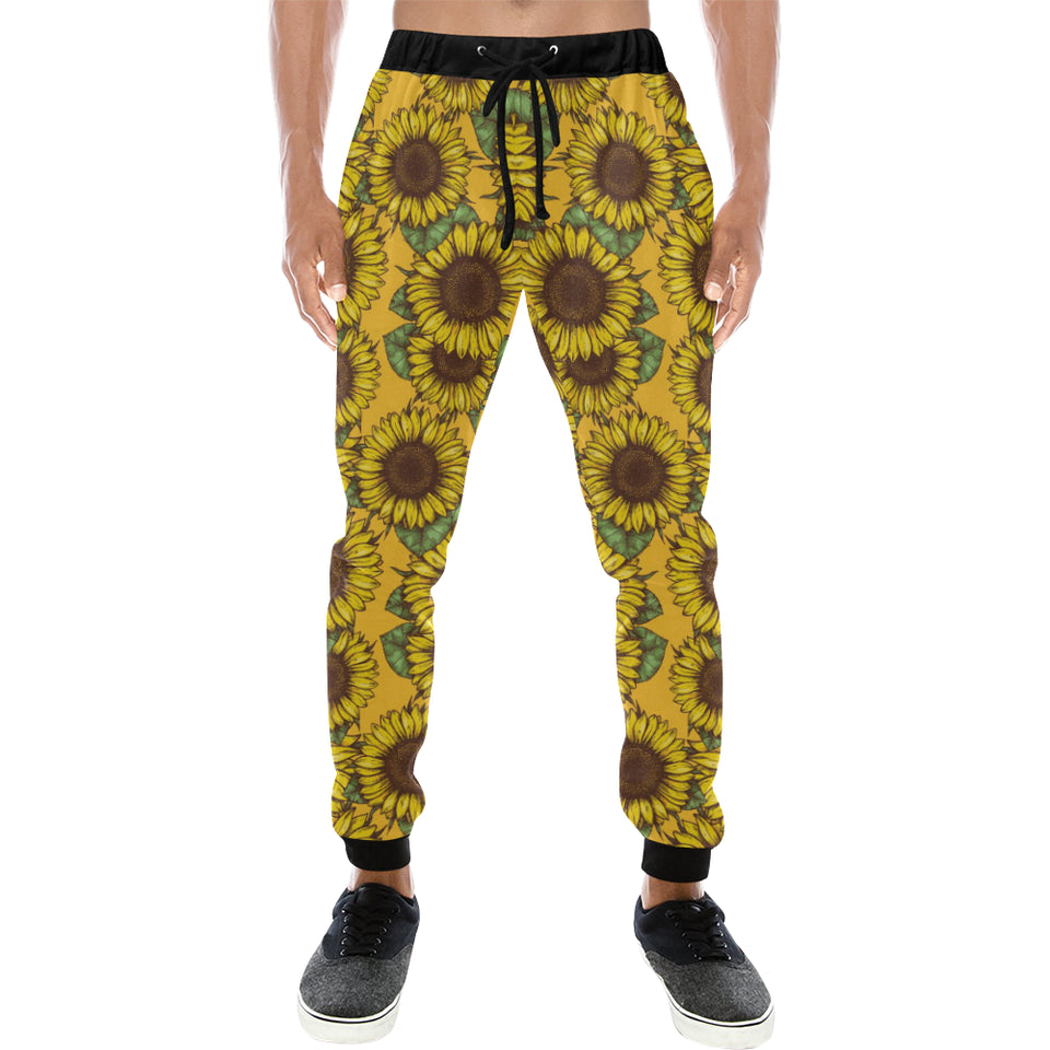 Sunflower pattern Unisex Casual Sweatpants
