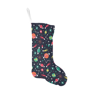 colorful space pattern planet star Christmas Stocking
