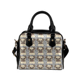 Happy pug pattern Shoulder Handbag