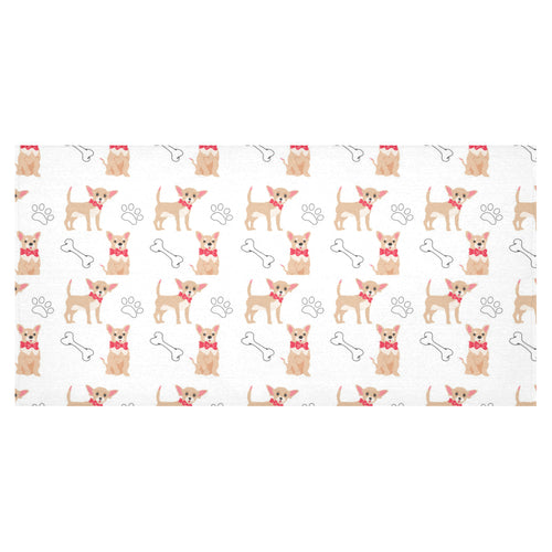 Chihuahua bone paw pattern Tablecloth