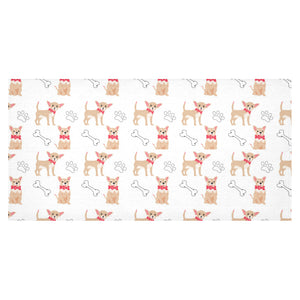 Chihuahua bone paw pattern Tablecloth