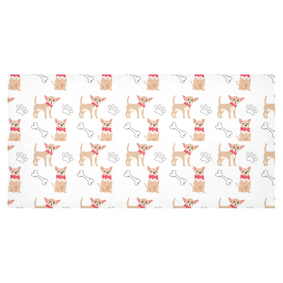 Chihuahua bone paw pattern Tablecloth