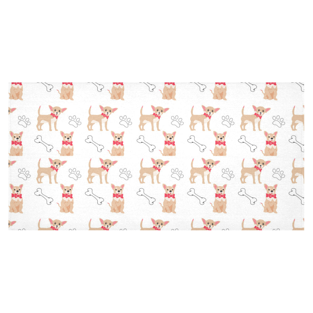 Chihuahua bone paw pattern Tablecloth