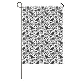 Crow dark floral pattern House Flag Garden Flag