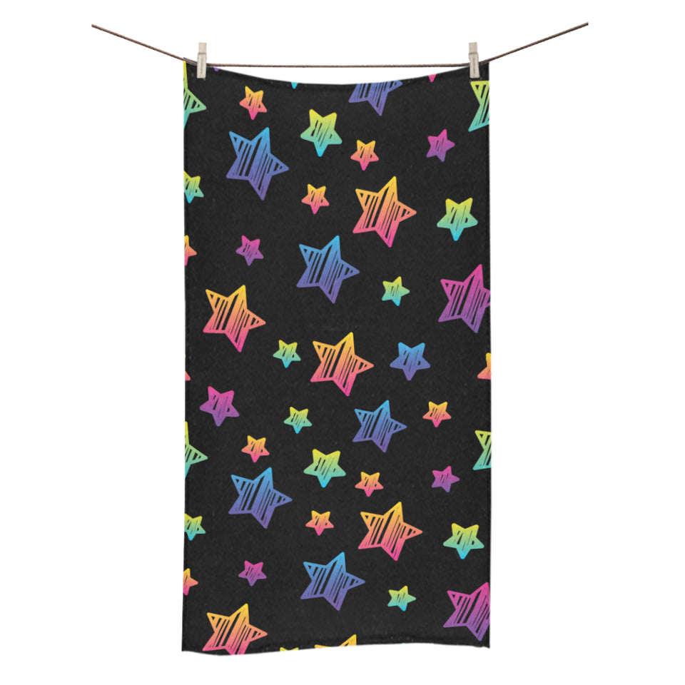Colorful star pattern Bath Towel