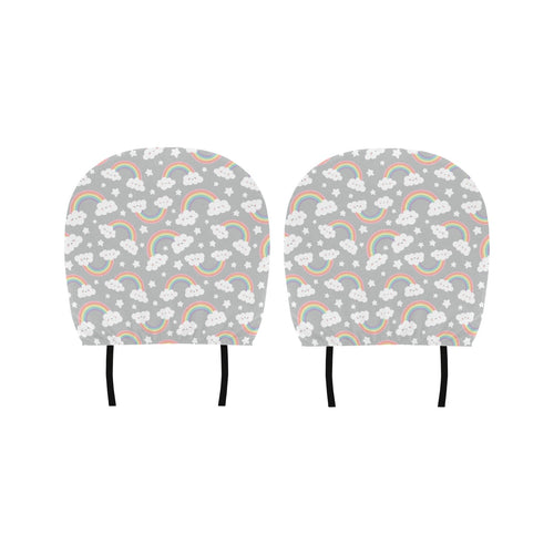 Cute rainbow clound star pattern Car Headrest Cover