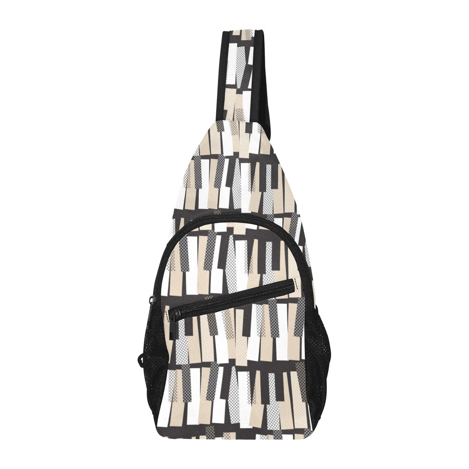 Piano Pattern Print Design 04 All Over Print Chest Bag