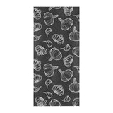 Garlic pattern black background Beach Towel