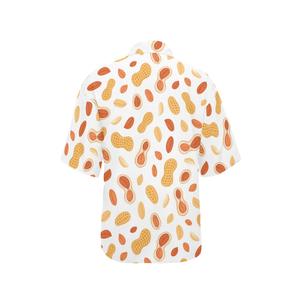 peanuts pattern Women's All Over Print Hawaiian Shirt