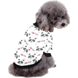 Hand Drawn faces of pandas pattern All Over Print Pet Dog Round Neck Fuzzy Shirt
