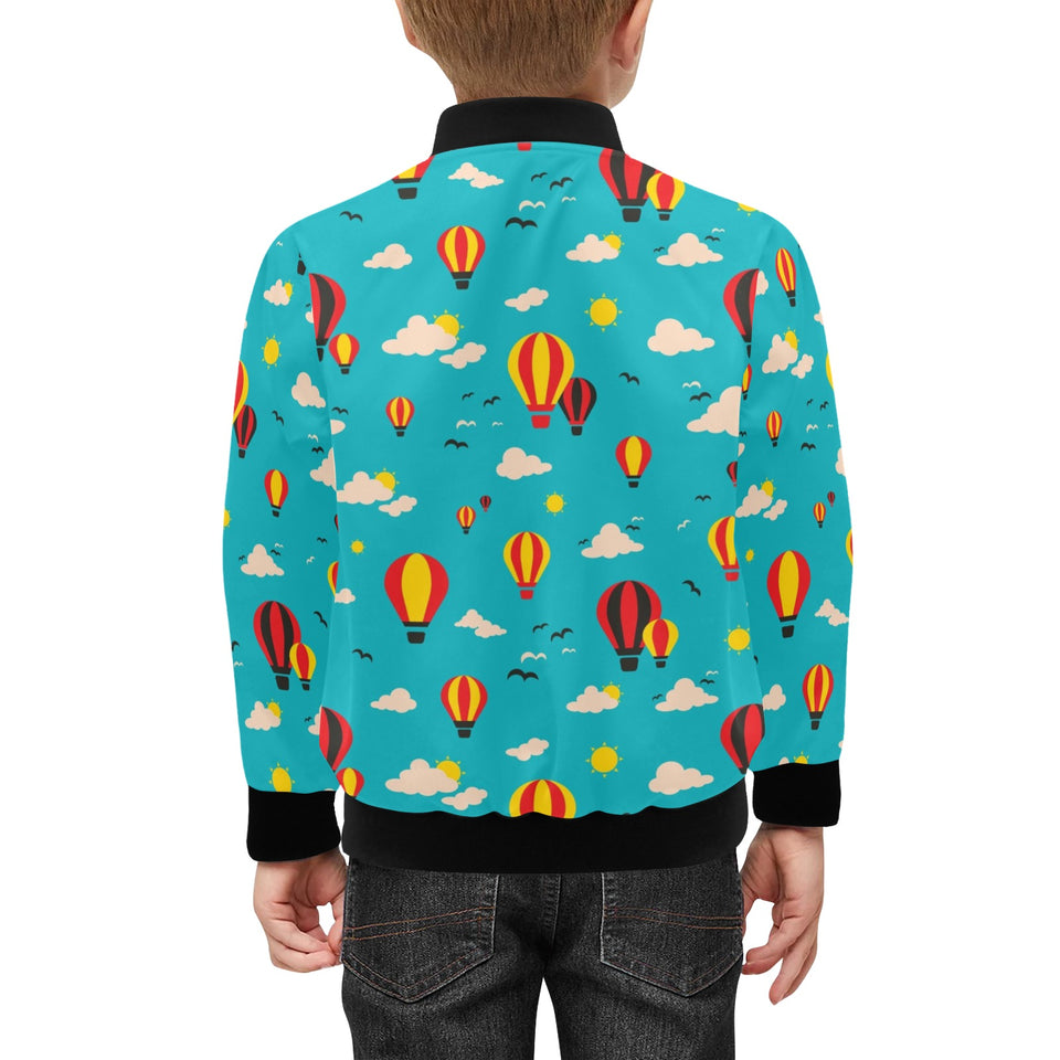 Hot Air Balloon Sky Pattern Kids' Boys' Girls' Bomber Jacket