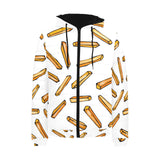 French fries potato pattern Men's Padded Hooded Jacket