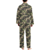 Dark Green camouflage pattern Men's Long Pajama Set