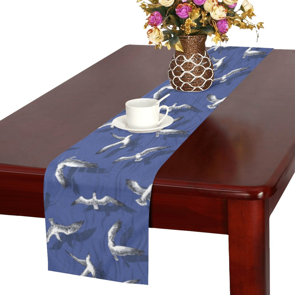 Seagull Pattern Print Design 03 Table Runner