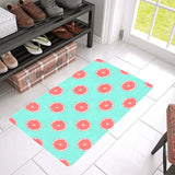 Grapefruit green background Doormat