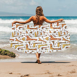 Giraffe Pattern Print Design 04 Beach Towel