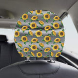 sunflowers ribbon background Car Headrest Cover