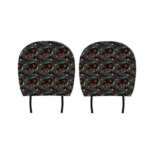 Eagle Pattern Print Design 04 Car Headrest Cover