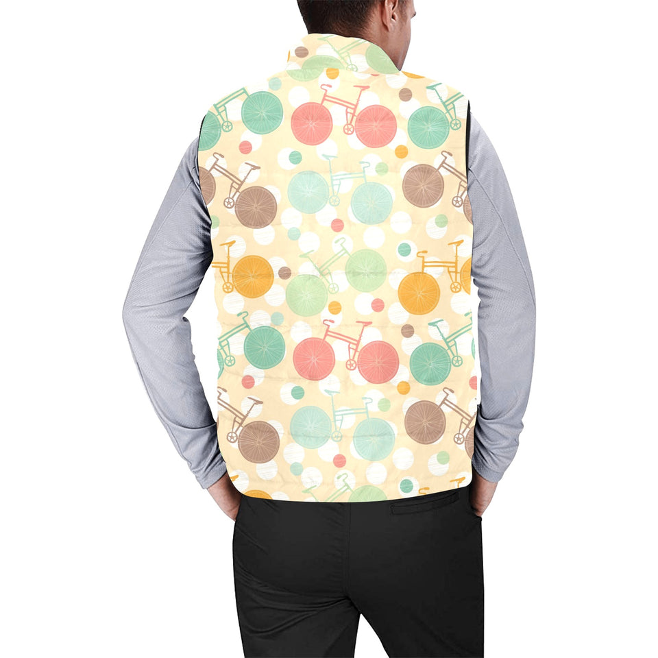 Bicycle Pattern Print Design 01 Men's Padded Vest