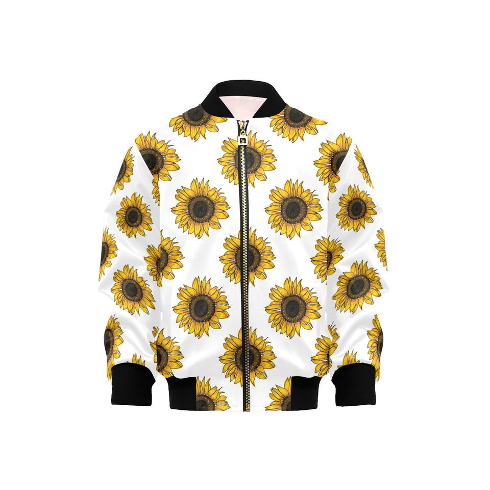 sunflowers design pattern Kids' Boys' Girls' Bomber Jacket