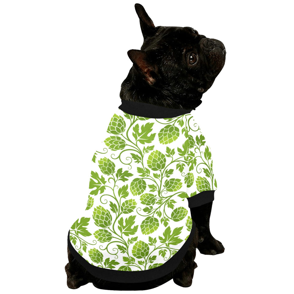 Hop design pattern All Over Print Pet Dog Round Neck Fuzzy Shirt