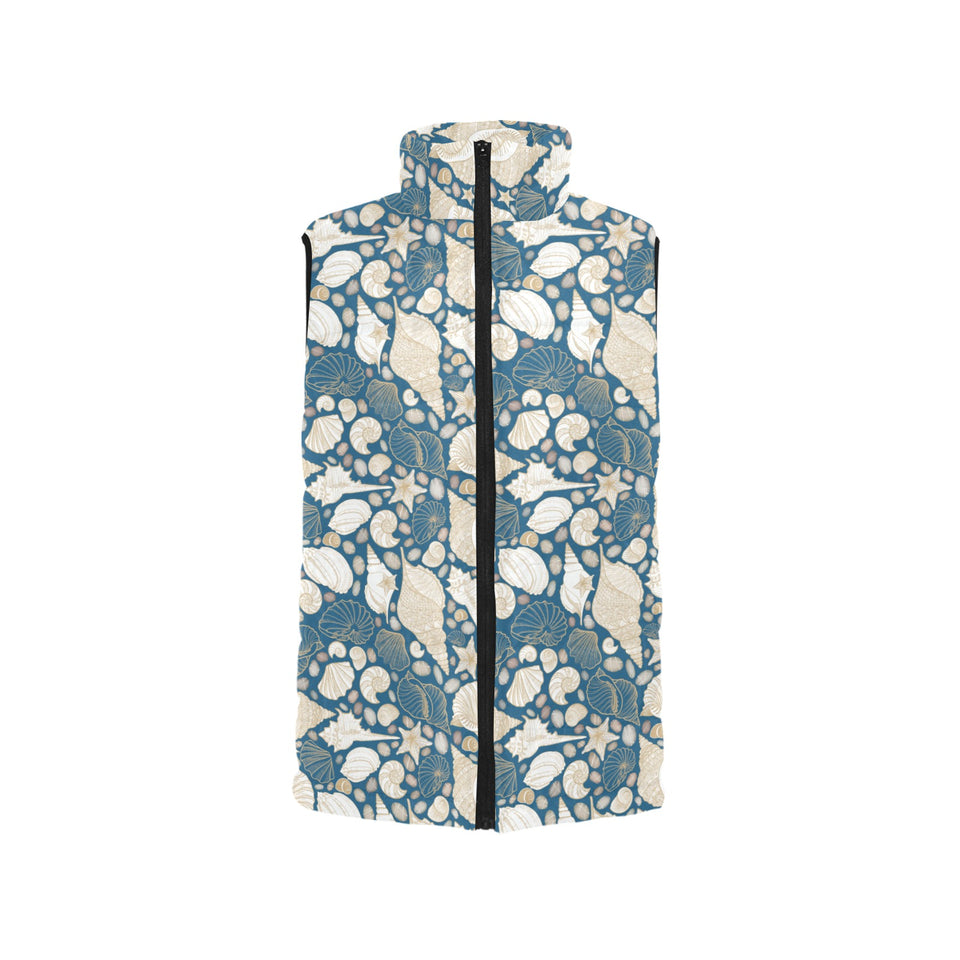 Sea turtle Polynesian Tribal design pattern Women's Padded Vest