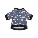 Tea pots Pattern Print Design 04 All Over Print Pet Dog Round Neck Fuzzy Shirt