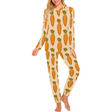Carrot Pattern Print Design 04 Women's All Over Print Pajama Set