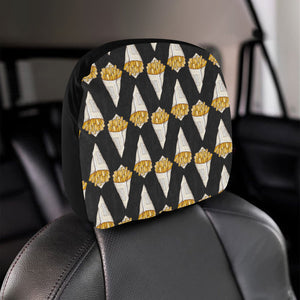 French fries dark background Car Headrest Cover