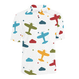 Airplane star cloud colorful Men's All Over Print Polo Shirt