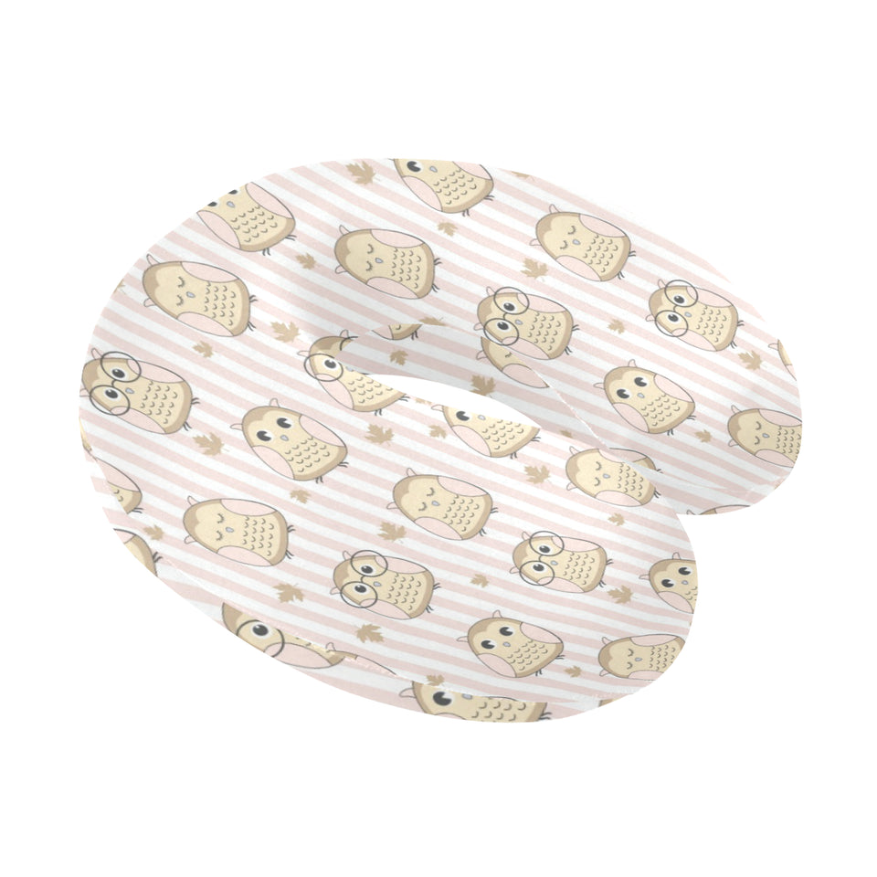 cute owl leaf U-Shaped Travel Neck Pillow