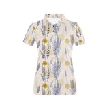 Lavender modern pattern blackground Women's All Over Print Polo Shirt