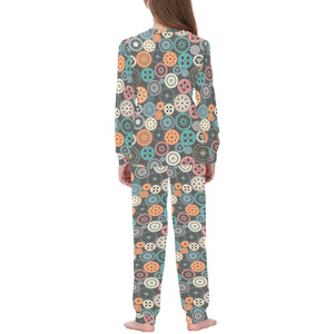 Gear Pattern Print Design 05 Kids' Boys' Girls' All Over Print Pajama Set