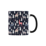 Deers Winter Christmas pattern Morphing Mug Heat Changing Mug