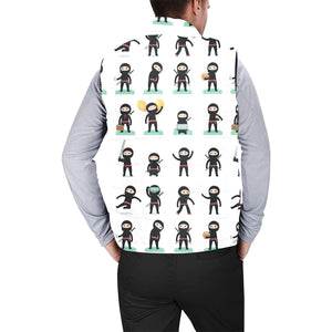 Cute ninja katana sword pattern Men's Padded Vest