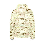 Mustache Beard Pattern Print Design 01 Kids' Boys' Girls' Padded Hooded Jacket