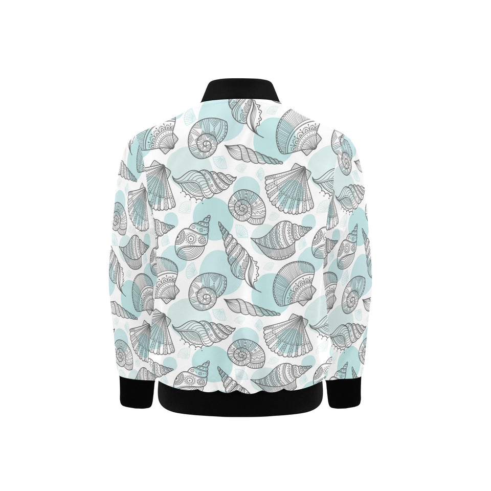 Shell polynesian tribal Kids' Boys' Girls' Bomber Jacket