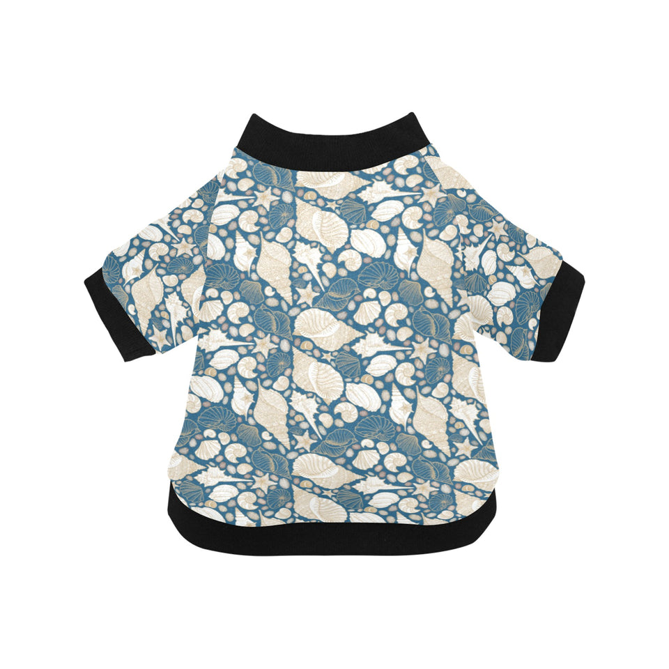 Sea turtle Polynesian Tribal design pattern All Over Print Pet Dog Round Neck Fuzzy Shirt
