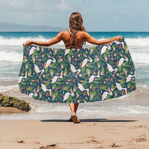 Pelican Pattern Print Design 05 Beach Towel