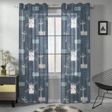 windmill tree pattern Gauze Curtain