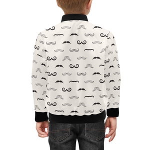 Mustache Beard Pattern Print Design 05 Kids' Boys' Girls' Bomber Jacket