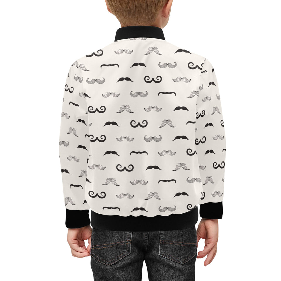 Mustache Beard Pattern Print Design 05 Kids' Boys' Girls' Bomber Jacket
