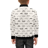 Mustache Beard Pattern Print Design 05 Kids' Boys' Girls' Bomber Jacket